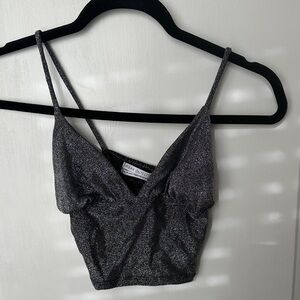 Urban Outfitters Metallic Black Top